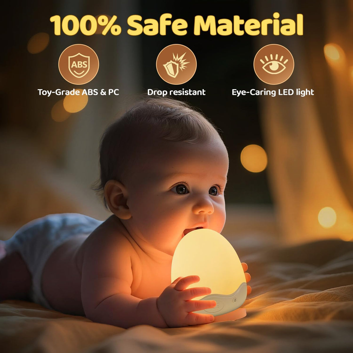 Rechargeable 10-Colour Nursery Egg Night Light image 7
