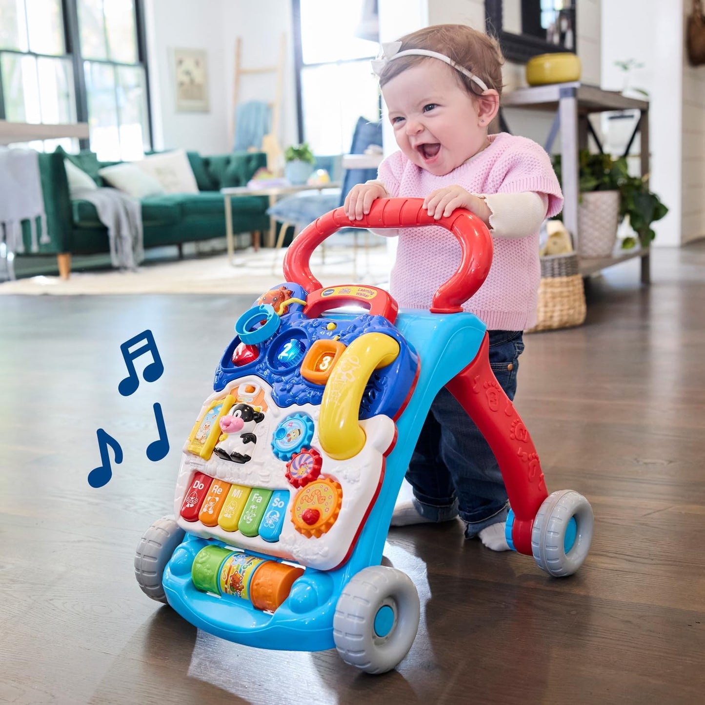 VTech Sit-to-Stand Musical Learning Walker – Blue image 2
