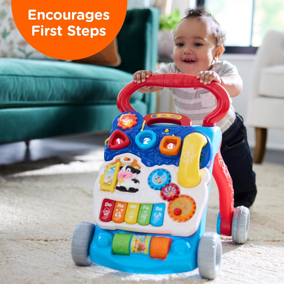 VTech Sit-to-Stand Musical Learning Walker – Blue image 4