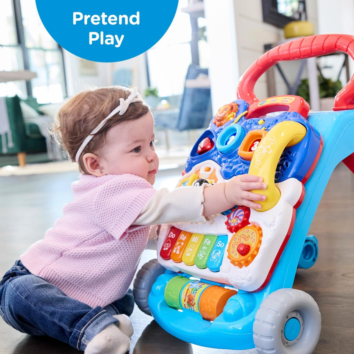 VTech Sit-to-Stand Musical Learning Walker – Blue image 5