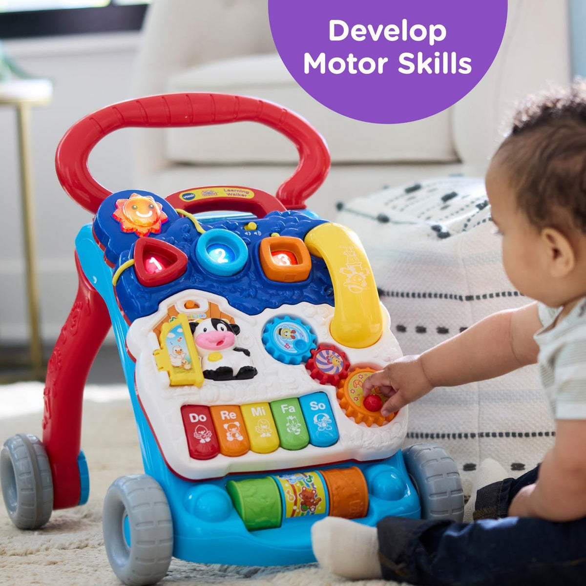 VTech Sit-to-Stand Musical Learning Walker – Blue image 6