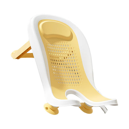 Yellow foldable newborn bath support image 1